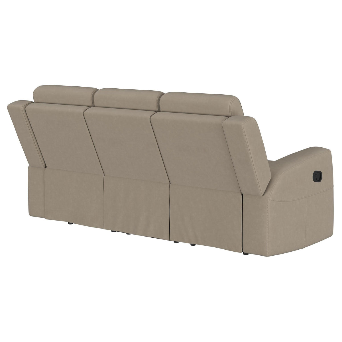 Sofá reclinable móvil tapizado Brentwood en color topo
