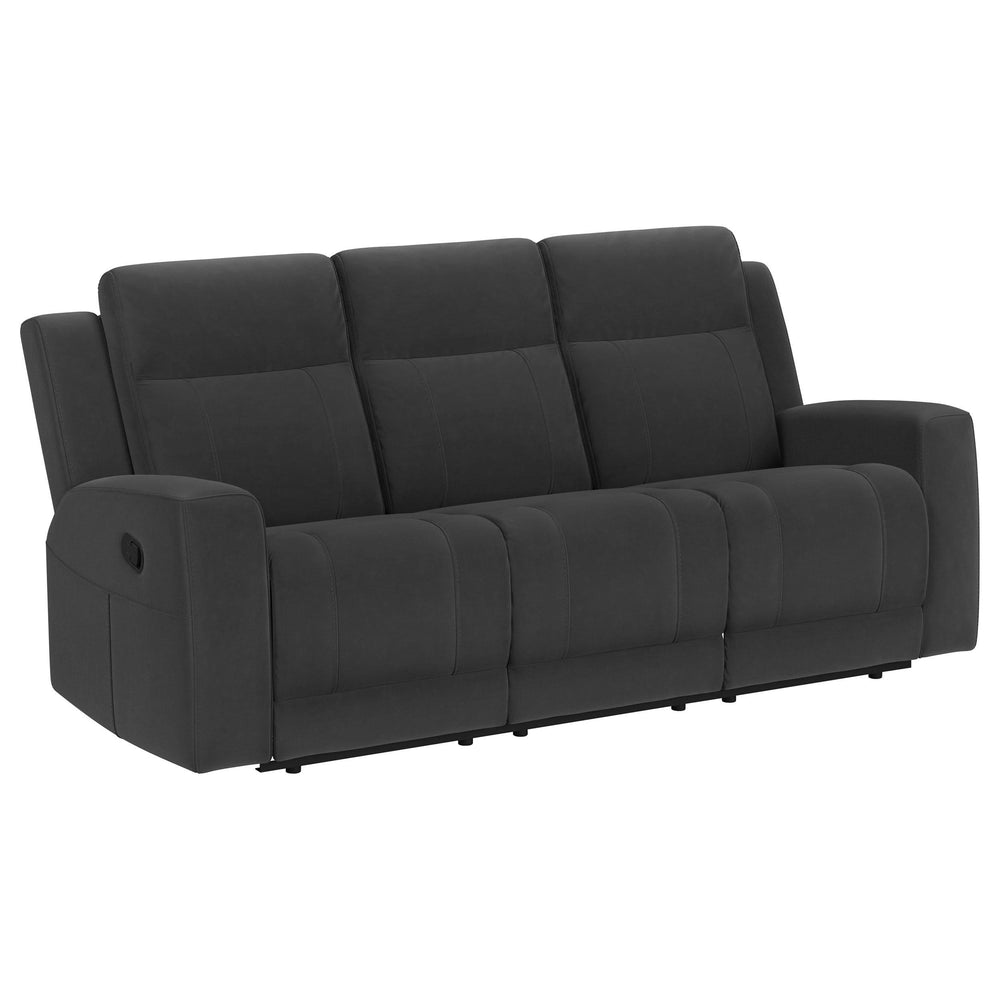 Conjunto de sofá reclinable tapizado de 2 piezas Brentwood en color carbón