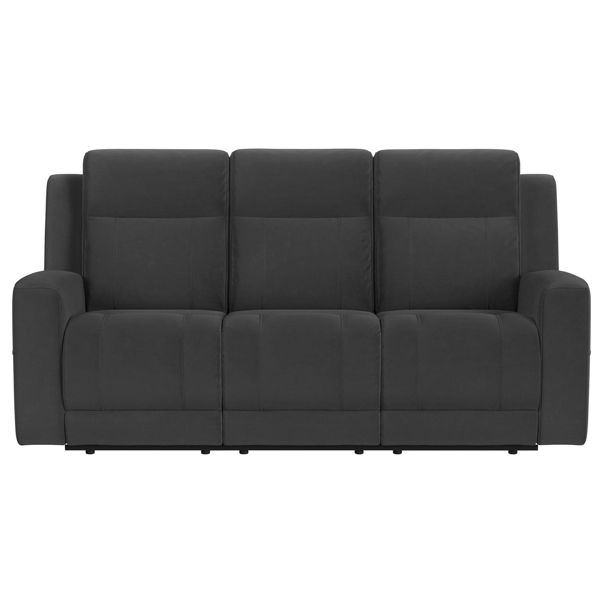 Conjunto de sofá reclinable tapizado de 2 piezas Brentwood en color carbón