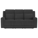 Conjunto de sofá reclinable tapizado de 2 piezas Brentwood en color carbón