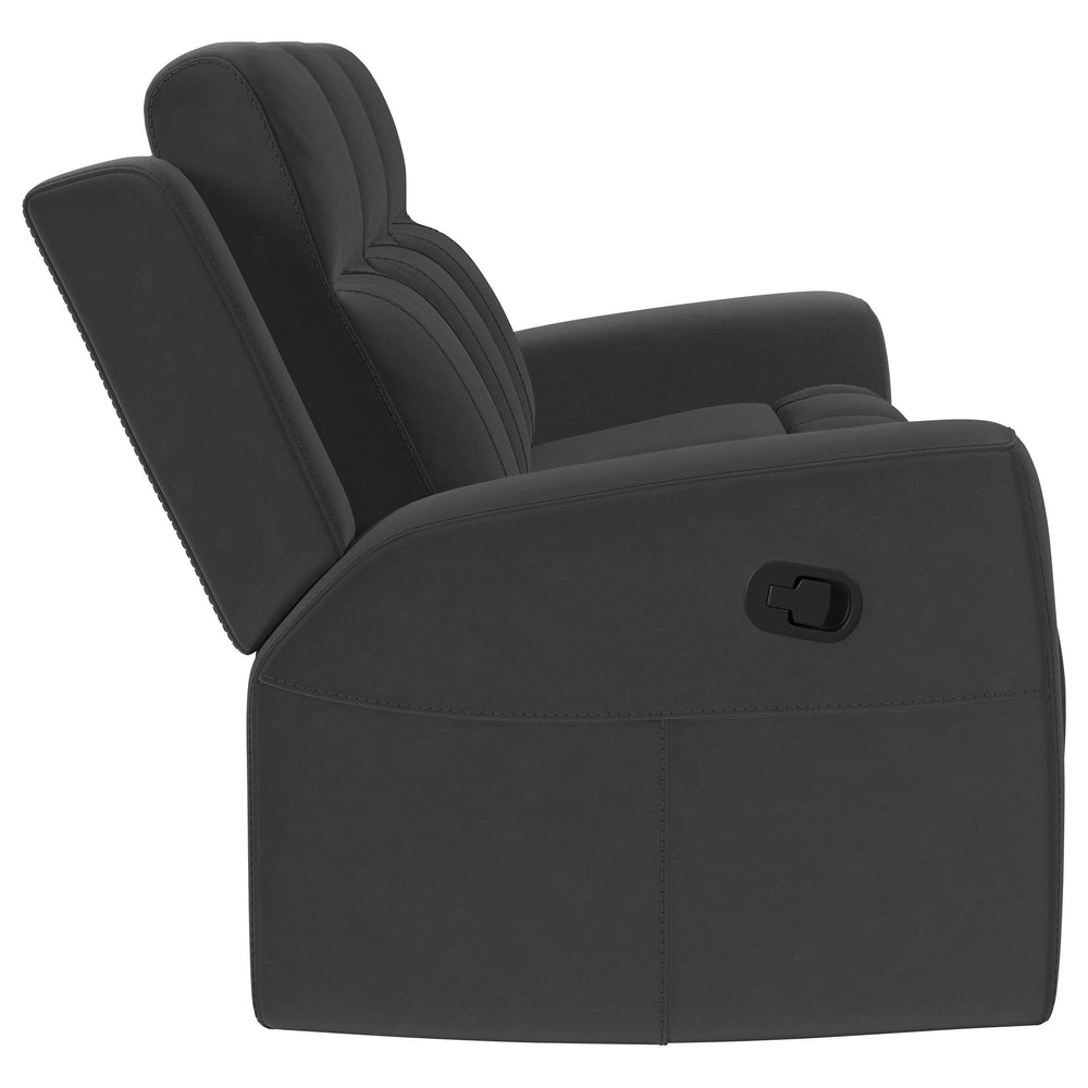 Conjunto de sofá reclinable tapizado de 2 piezas Brentwood en color carbón