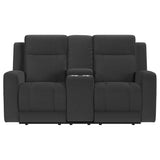 Conjunto de sofá reclinable tapizado de 2 piezas Brentwood en color carbón