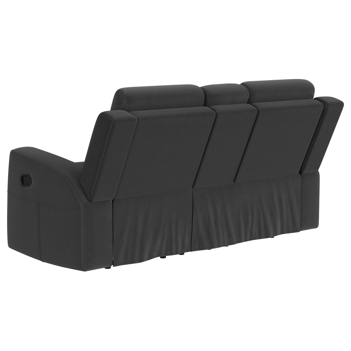 Conjunto de sofá reclinable tapizado de 2 piezas Brentwood en color carbón
