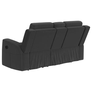 Conjunto de sofá reclinable tapizado de 2 piezas Brentwood en color carbón