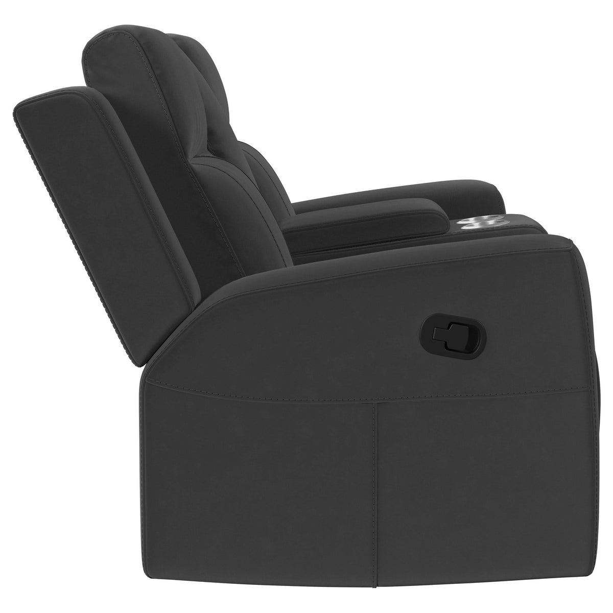 Conjunto de sofá reclinable tapizado de 2 piezas Brentwood en color carbón