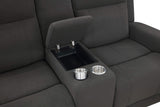 Conjunto de sofá reclinable tapizado de 2 piezas Brentwood en color carbón