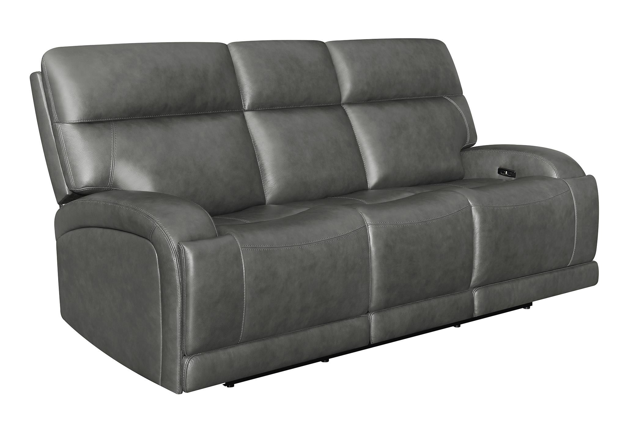 Longport Upholstered Power Reclining Sofa Charcoal