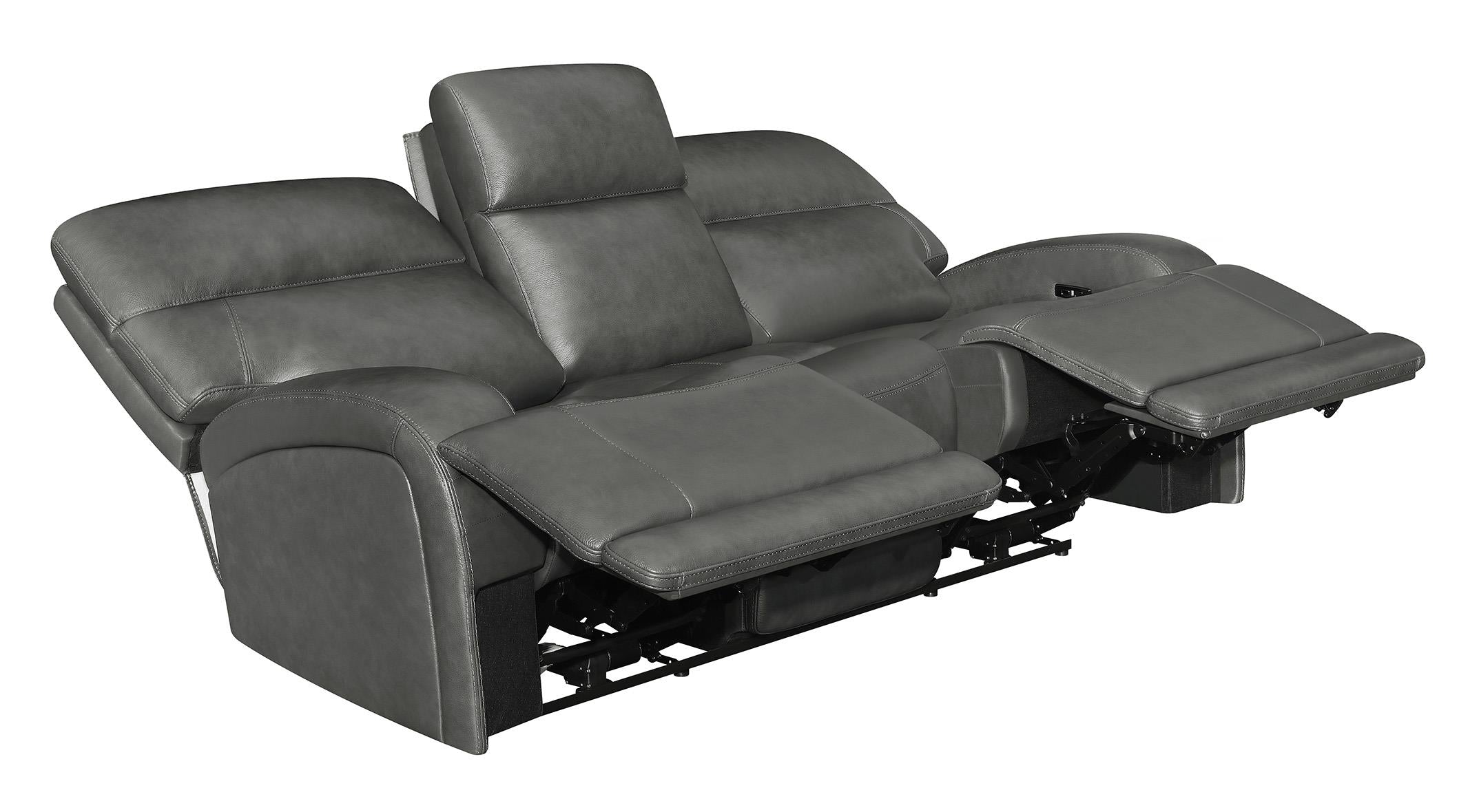 Longport Upholstered Power Reclining Sofa Charcoal