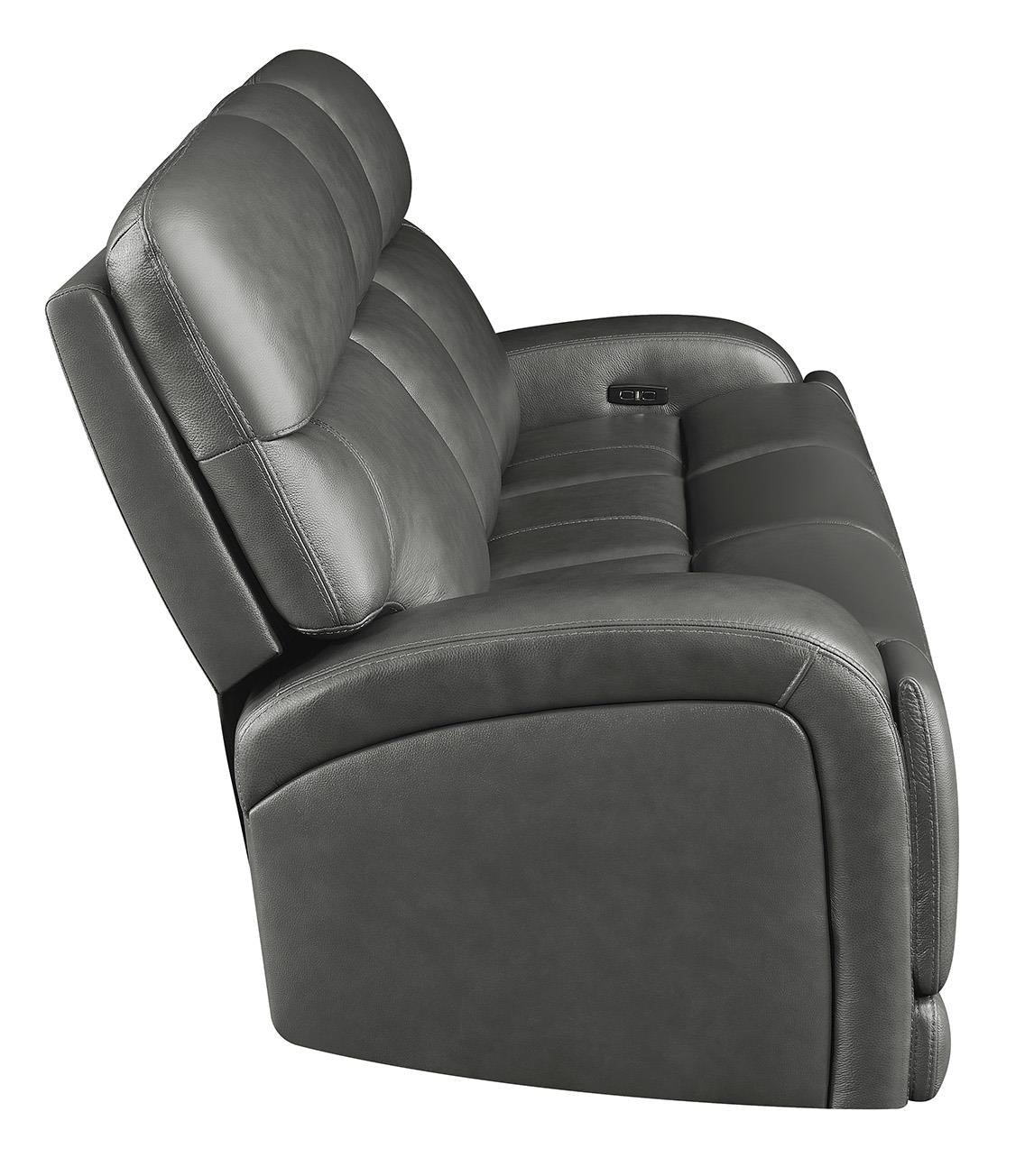 Longport Upholstered Power Reclining Sofa Charcoal