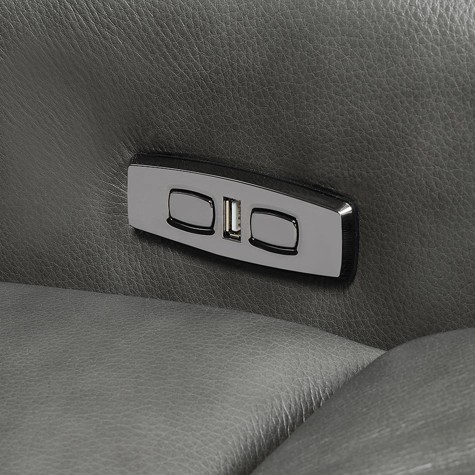 Longport Upholstered Power Reclining Sofa Charcoal