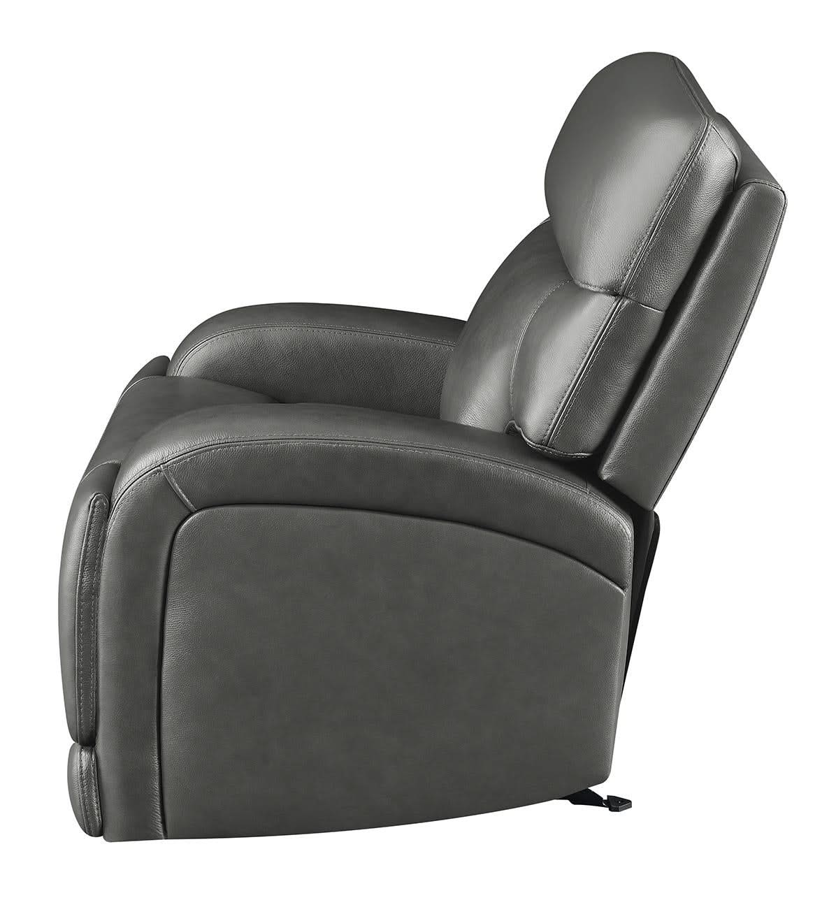 Sillón reclinable eléctrico tapizado Longport color carbón
