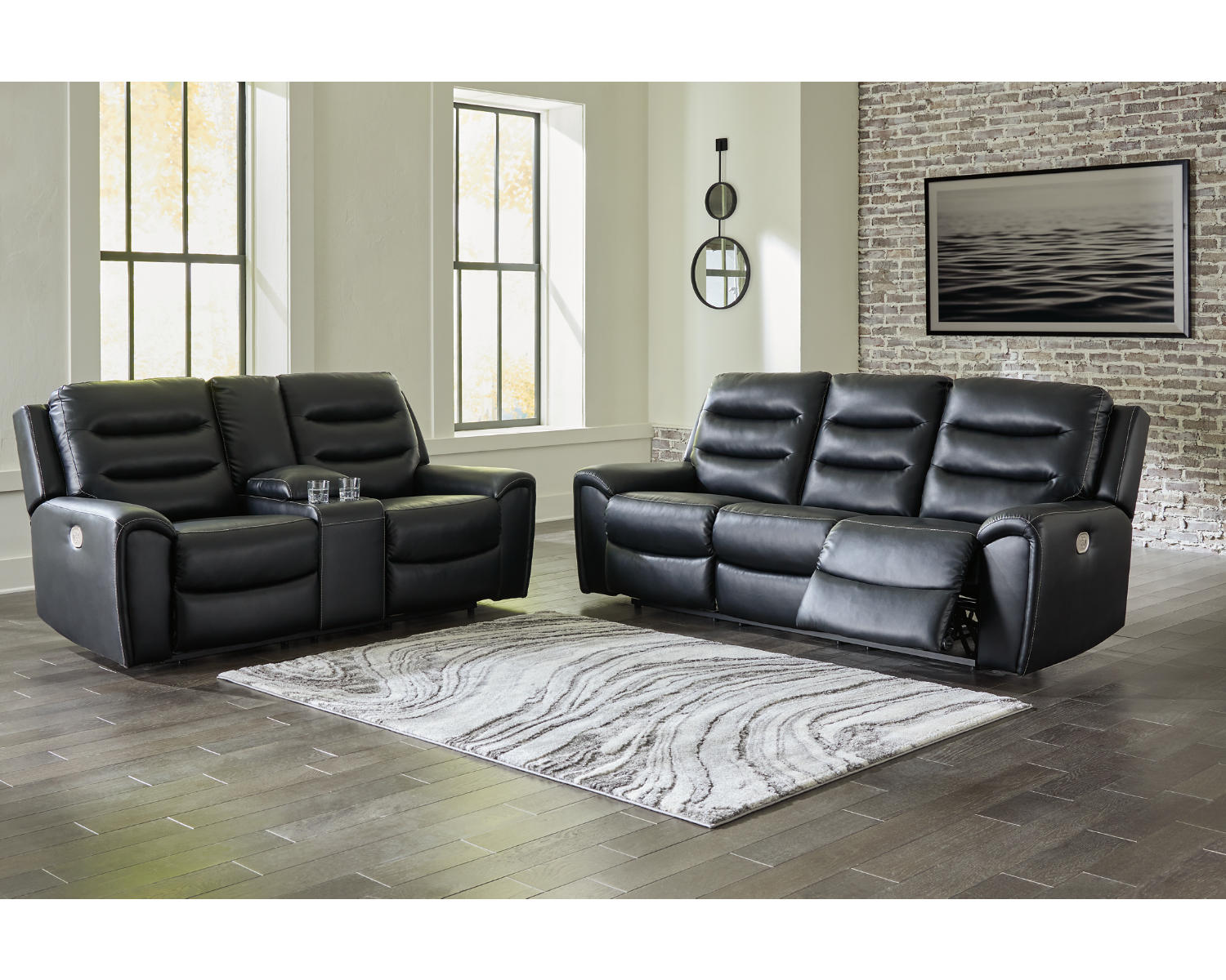 Warlin Power Reclining Sofa and Loveseat
