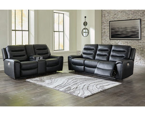 Warlin Power Reclining Sofa and Loveseat