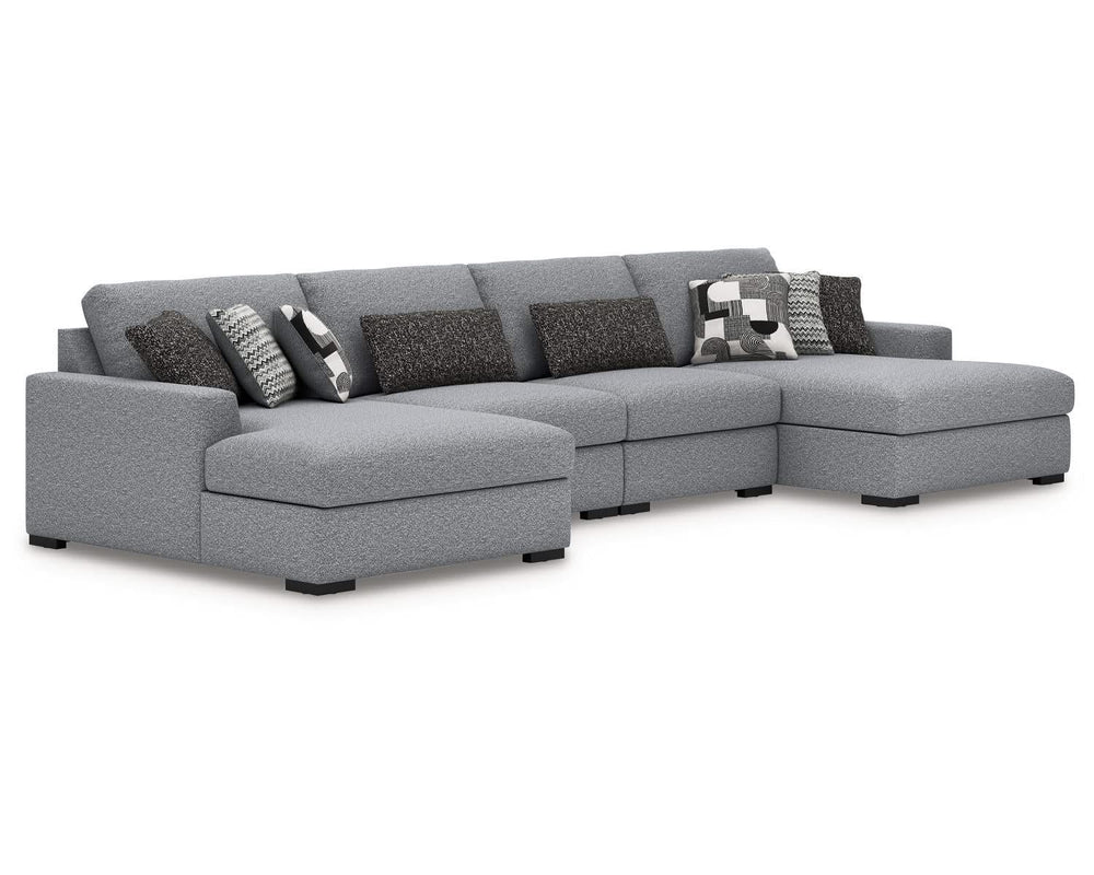 Seccional Bealton de 4 piezas con chaise longue doble