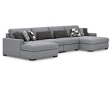 Seccional Bealton de 4 piezas con chaise longue doble