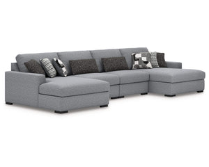 Seccional Bealton de 4 piezas con chaise longue doble