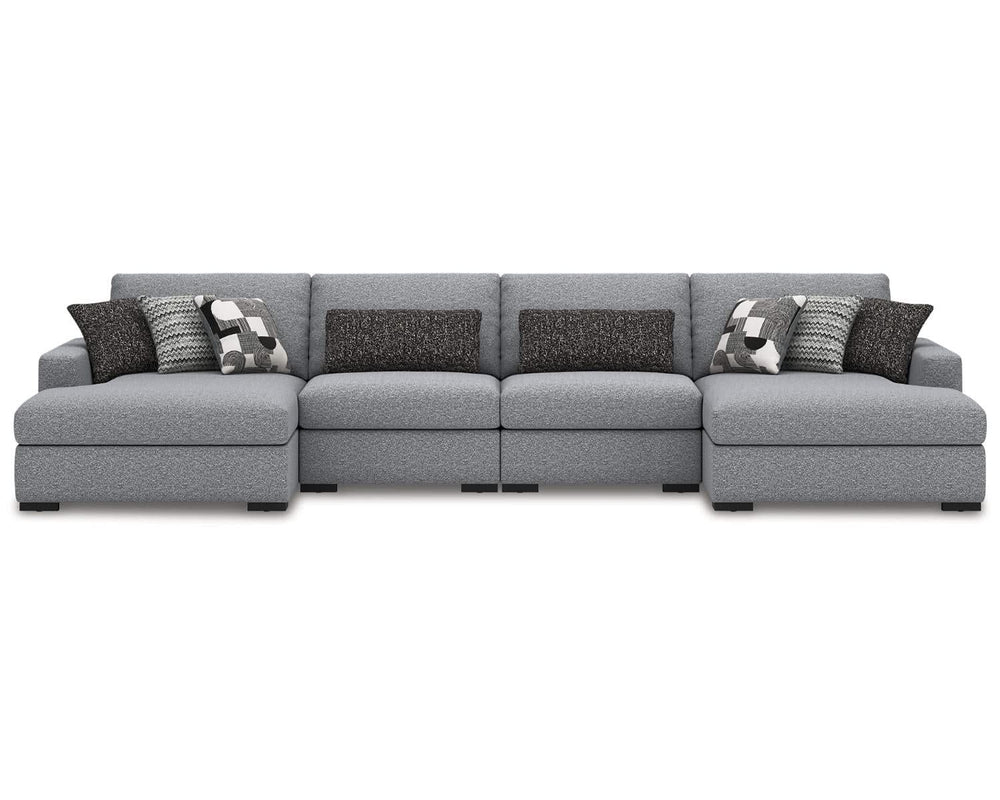 Seccional Bealton de 4 piezas con chaise longue doble