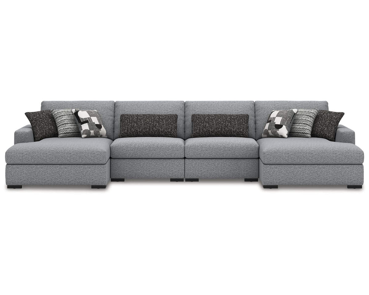 Seccional Bealton de 4 piezas con chaise longue doble
