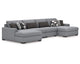 Seccional Bealton de 4 piezas con chaise longue doble