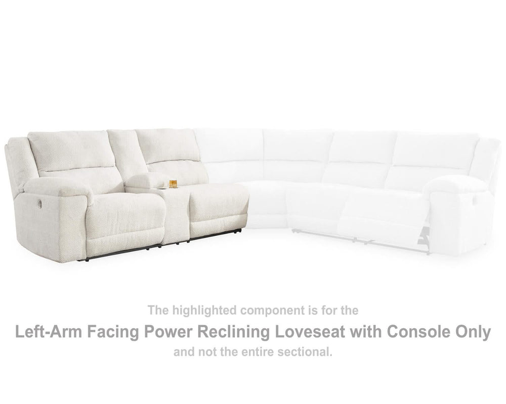 Keensburg Left-Arm Facing Power Reclining Loveseat with Console