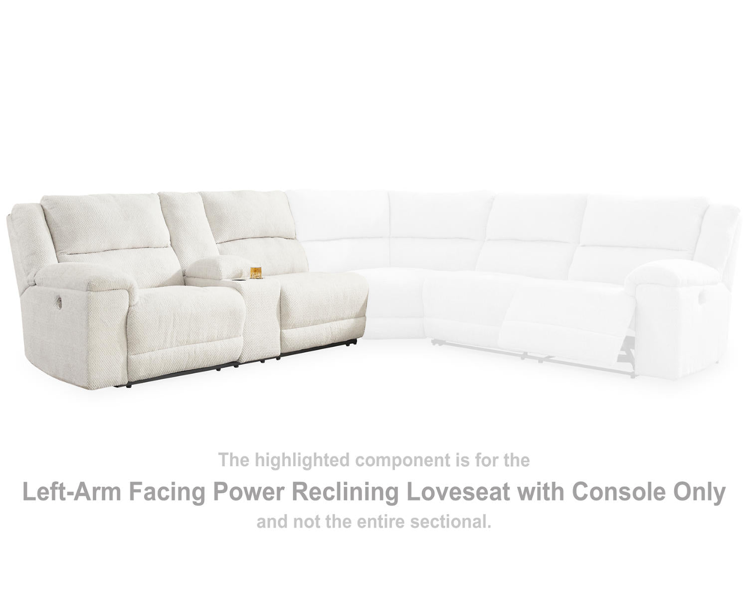 Keensburg Left-Arm Facing Power Reclining Loveseat with Console