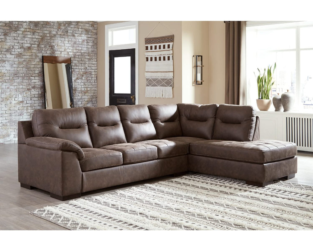 Seccional de 2 piezas con chaise longue Maderla