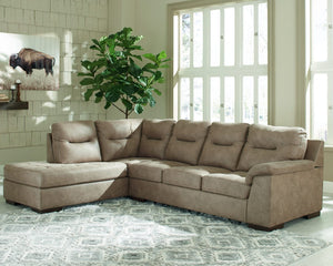 Seccional de 2 piezas con chaise longue Maderla