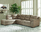Seccional de 2 piezas con chaise longue Maderla