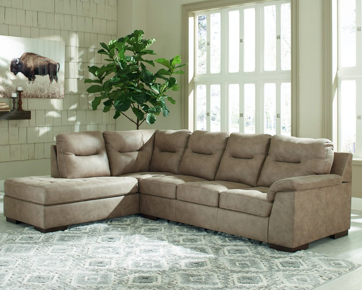 Seccional de 2 piezas con chaise longue Maderla