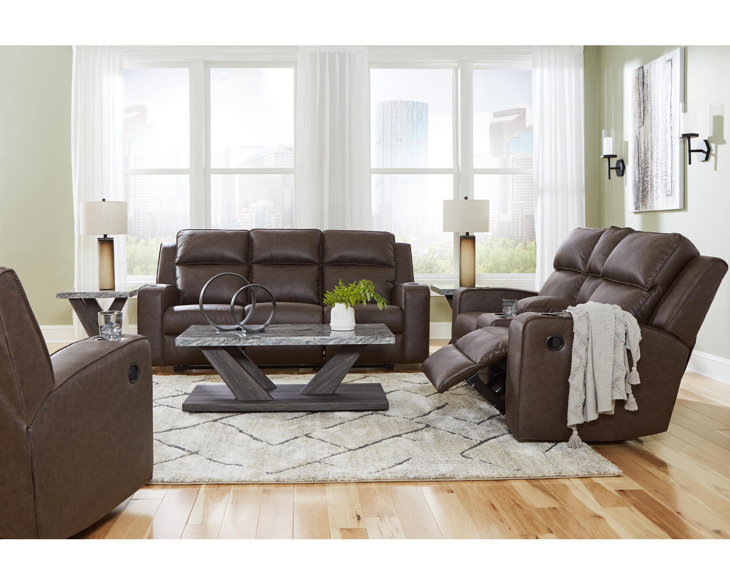 Lavenhorne Reclining Sofa, Loveseat and Recliner