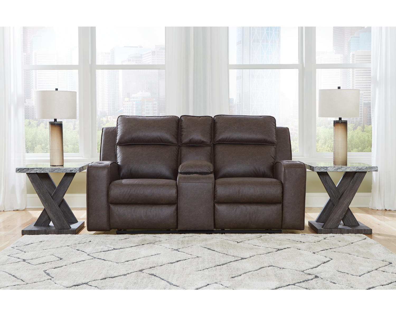 Lavenhorne Reclining Loveseat with Console