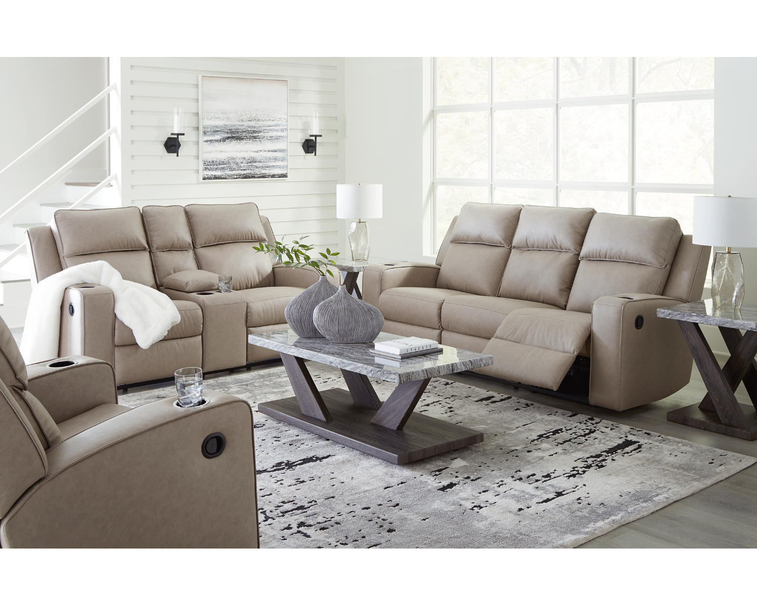 Lavenhorne Reclining Sofa, Loveseat and Recliner