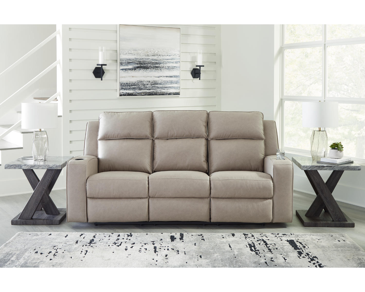 Lavenhorne Reclining Sofa with Drop Down Table