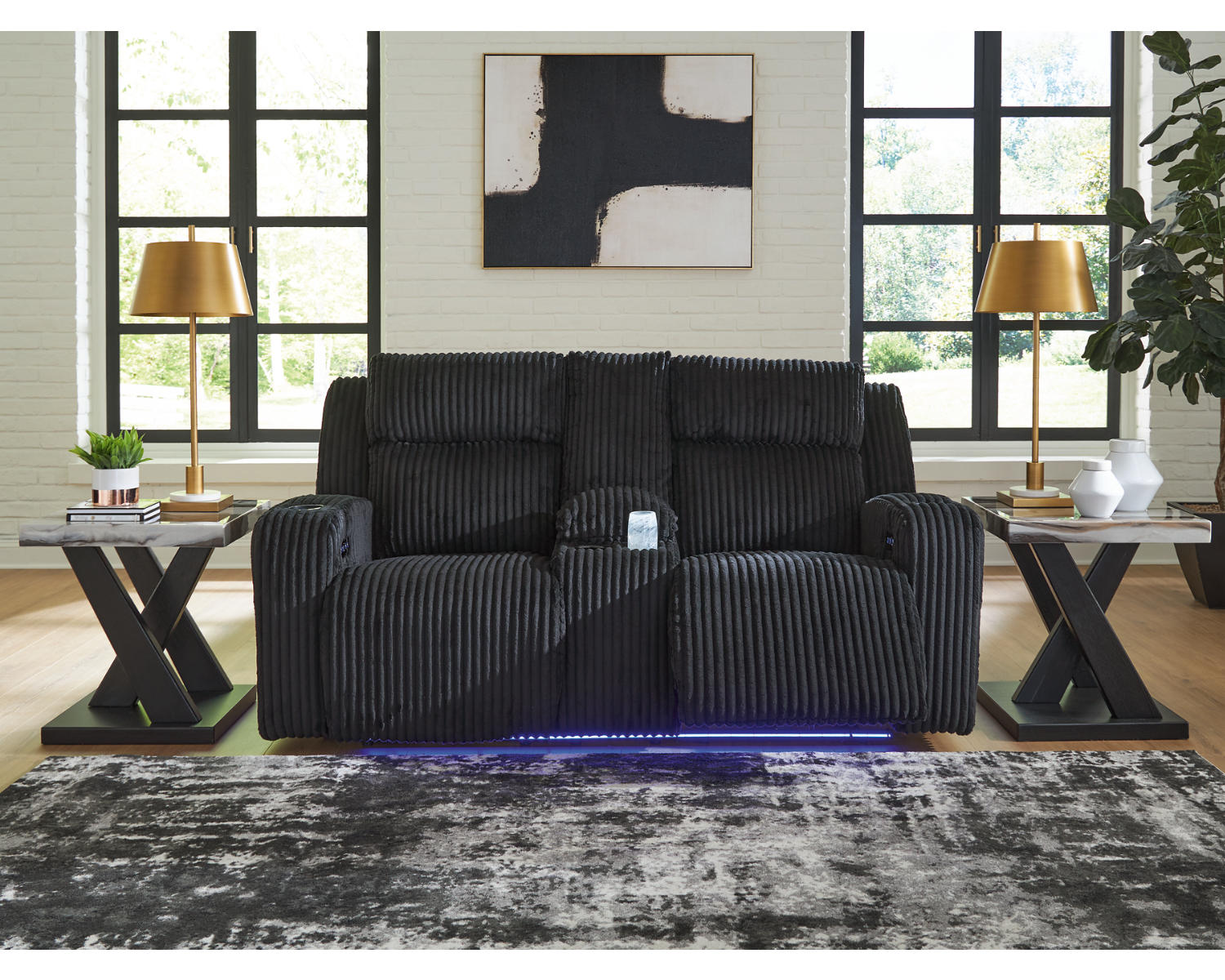 Forest Lake Power Reclining Loveseat with Console