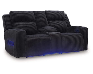 Sofá de dos plazas reclinable eléctrico Forest Lake con consola