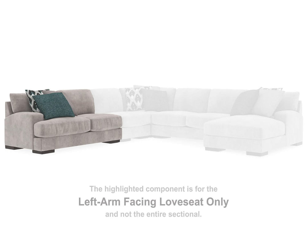 Loveseat Bardarson con brazo izquierdo