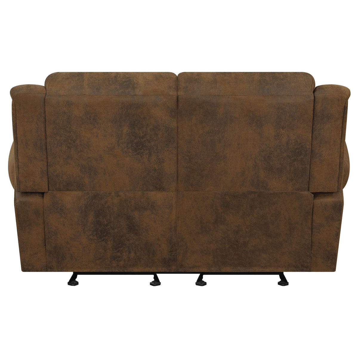Loveseat deslizante con brazos enrollados Sir Rawlinson y ribete de tachuelas en ante marrón