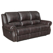 Sir Rawlinson Nailhead Trim Motion Sofa Dark Brown