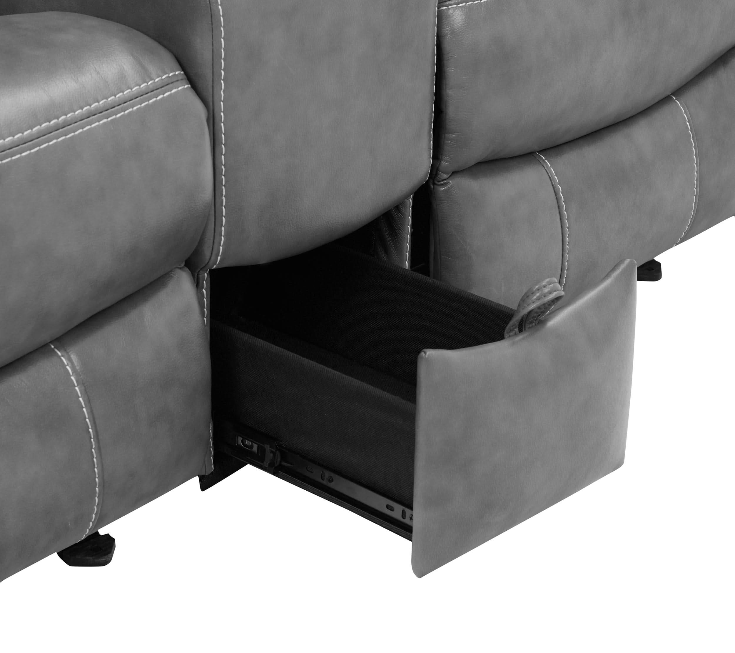 Conjunto de sofá Conrad de 2 piezas con brazos acolchados y tapizados, color gris