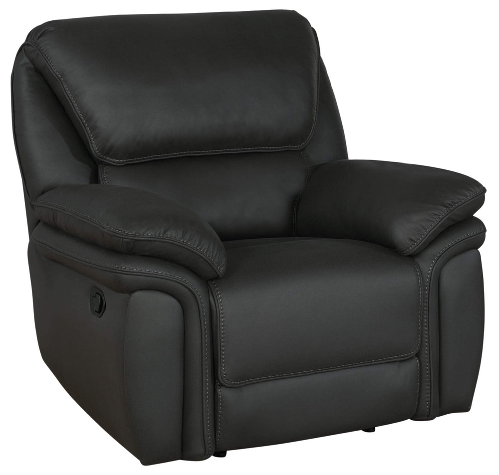 Sillón reclinable con respaldo capitoné tapizado bretón