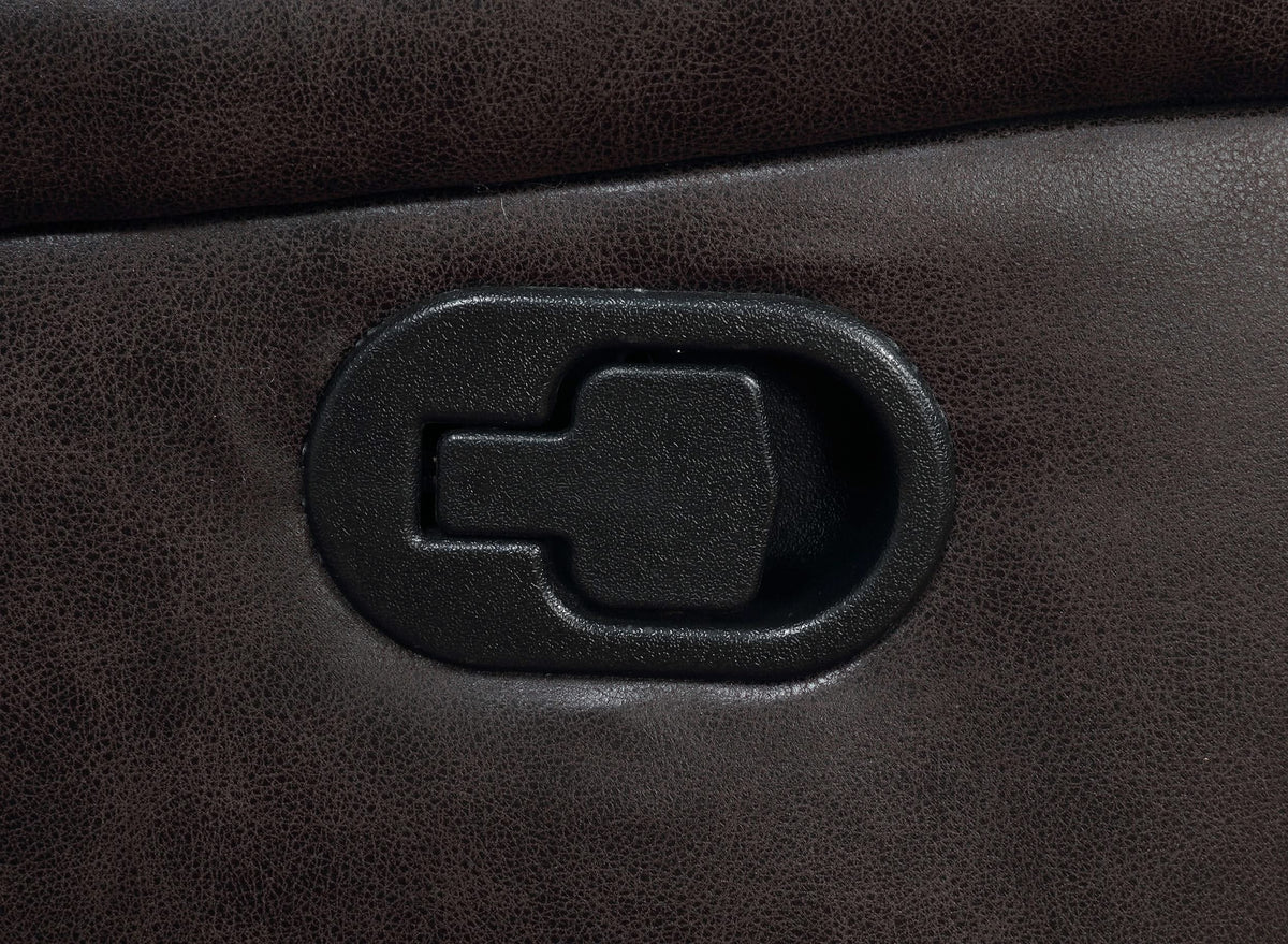 Sillón reclinable giratorio tapizado Greer marrón