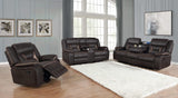 Sillón reclinable giratorio tapizado Greer marrón