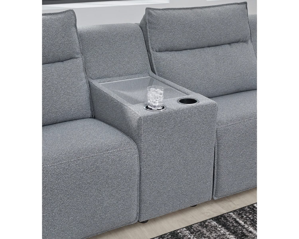 Seccional reclinable eléctrico ModMax II de 5 piezas con chaise longue