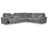 Seccional reclinable ModMax II de 6 piezas con consola
