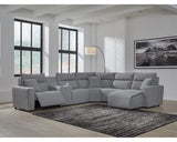 Seccional reclinable eléctrico ModMax II de 6 piezas con chaise longue