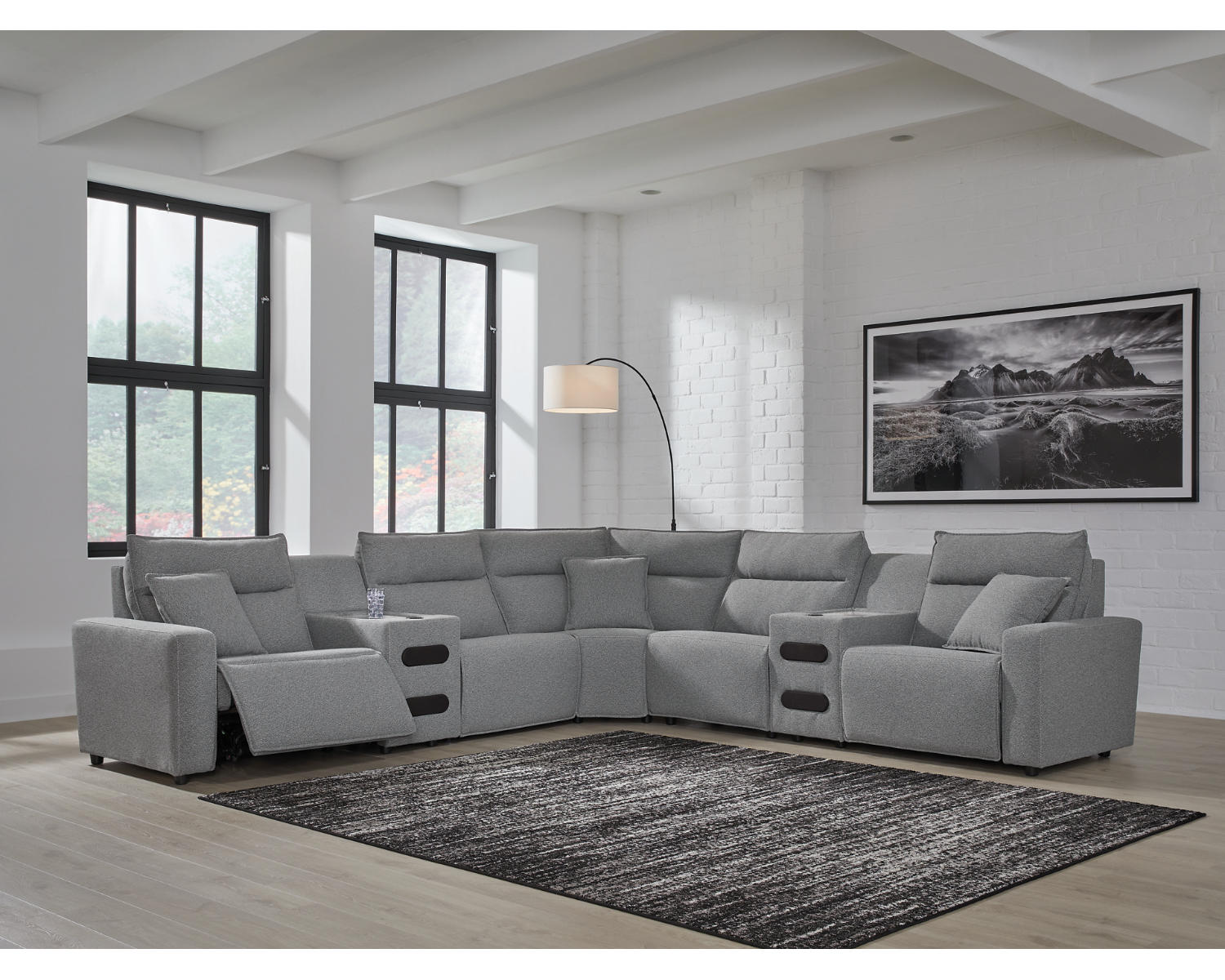 ModMax II 7-Piece Power Reclining Sectional with Audio Consoles