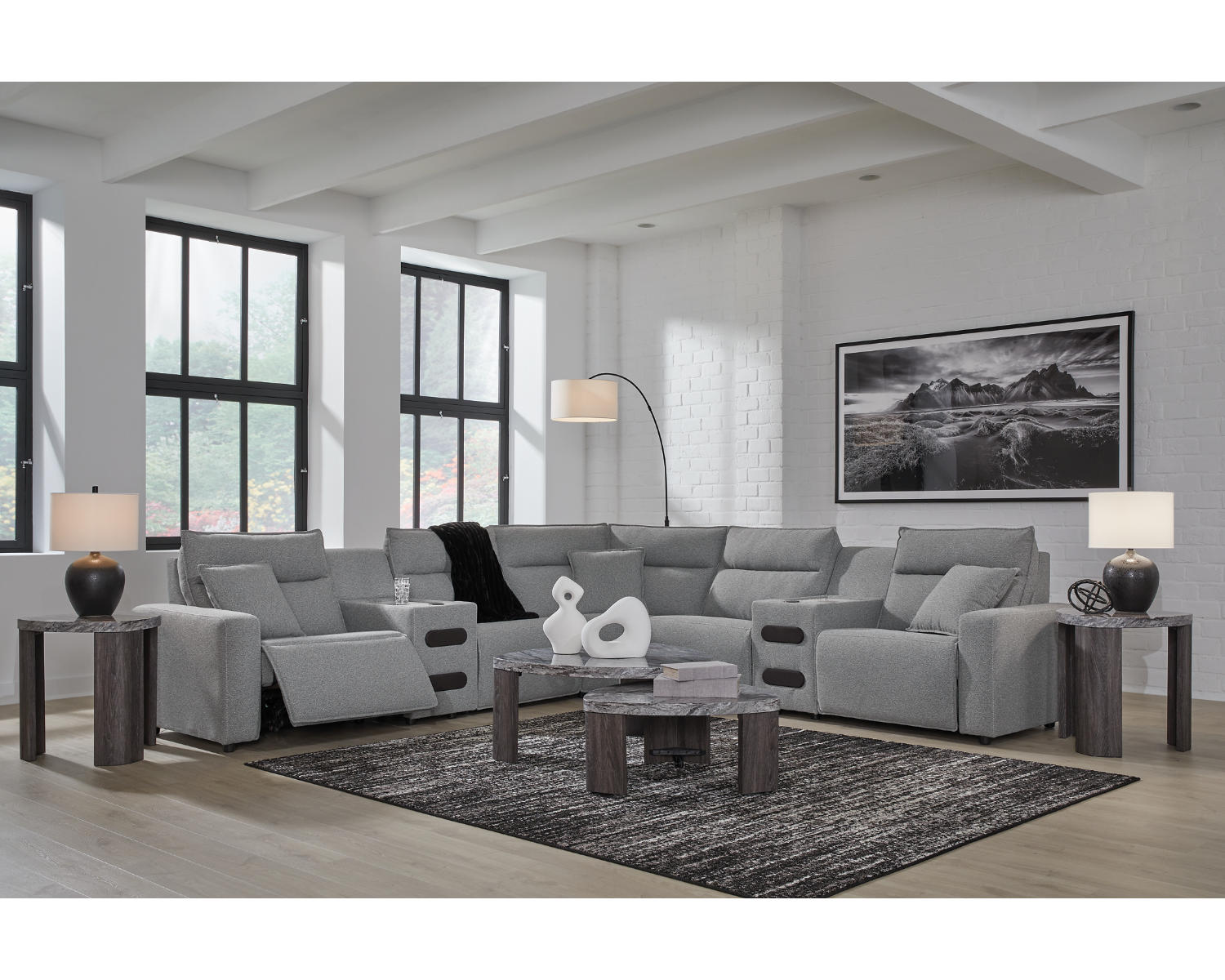ModMax II 7-Piece Power Reclining Sectional with Audio Consoles