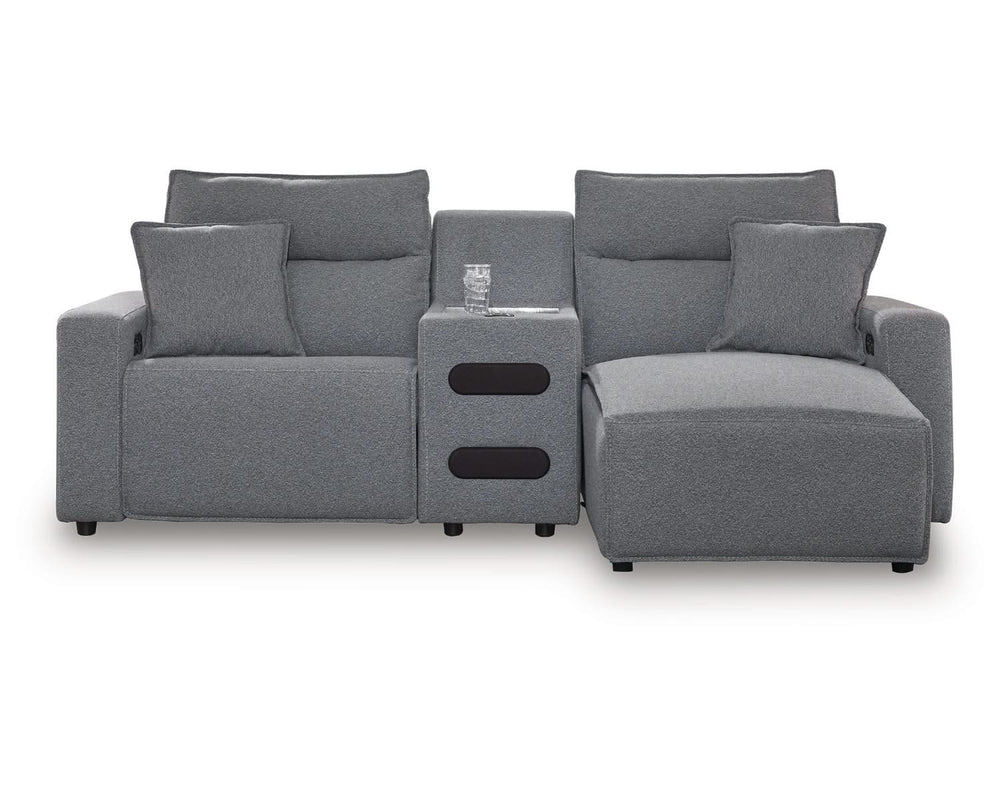 Seccional reclinable eléctrico de 3 piezas ModMax II con chaise longue