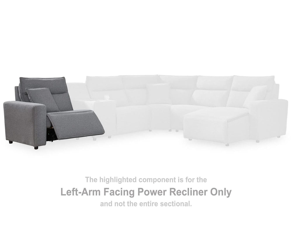 Sillón reclinable eléctrico ModMax II con brazo izquierdo