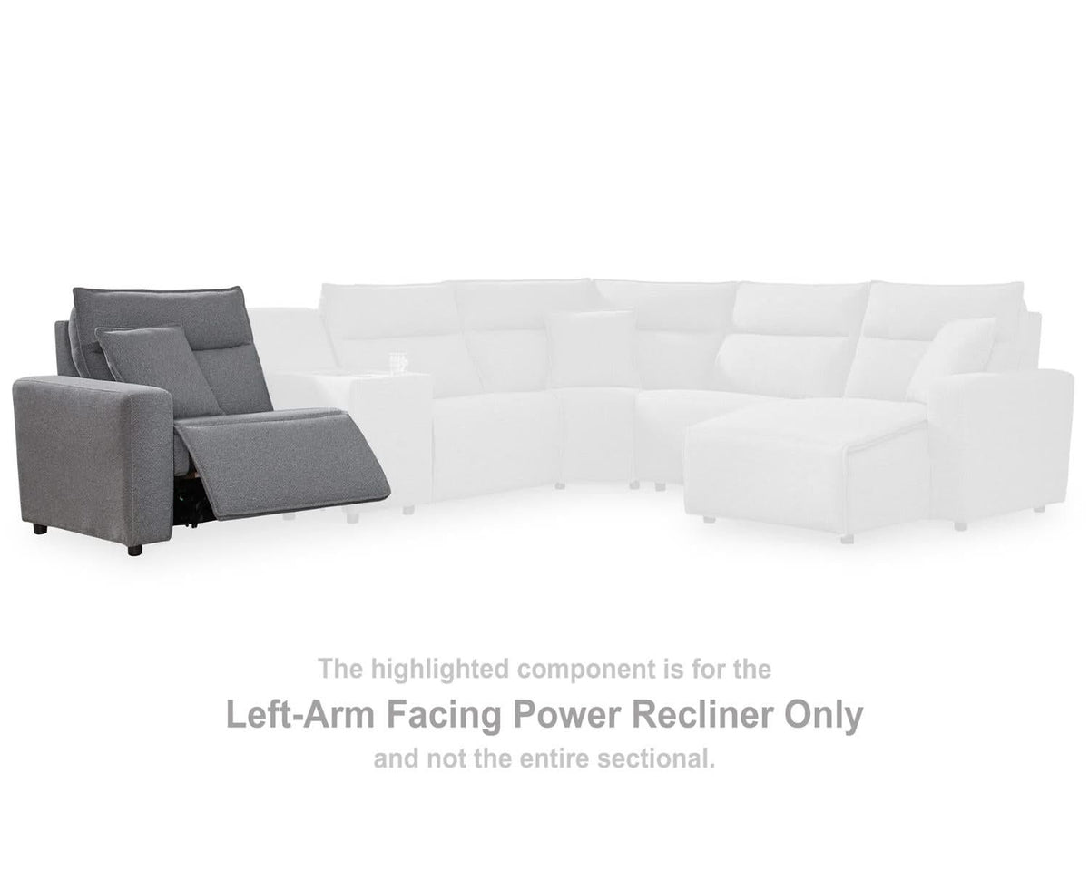 Sillón reclinable eléctrico ModMax II con brazo izquierdo